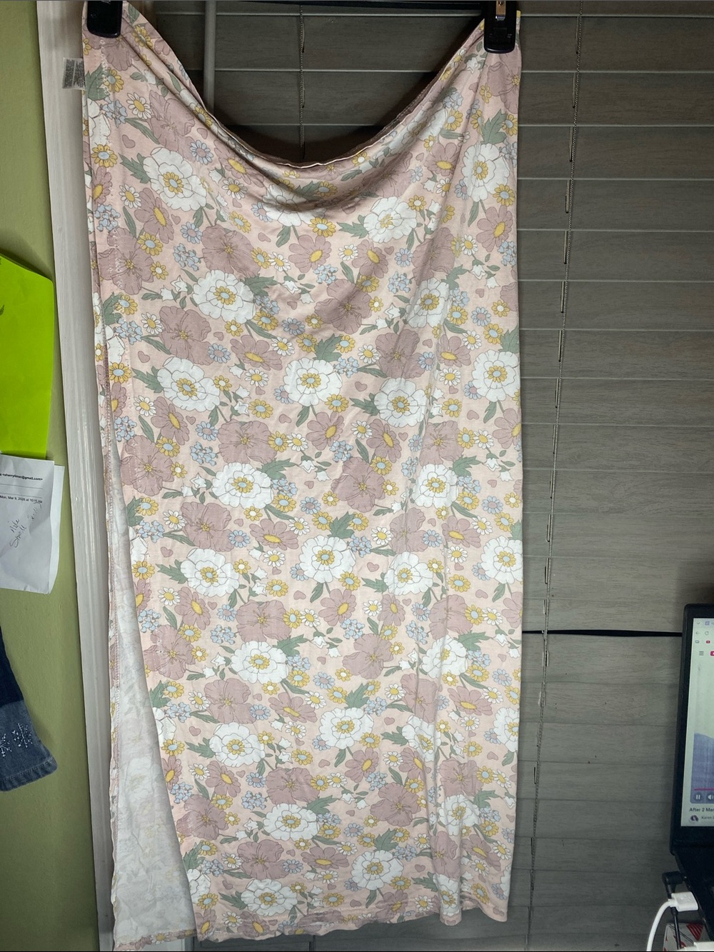 Milkberry Bamboo Floral Pink baby blanket - 36”x40”